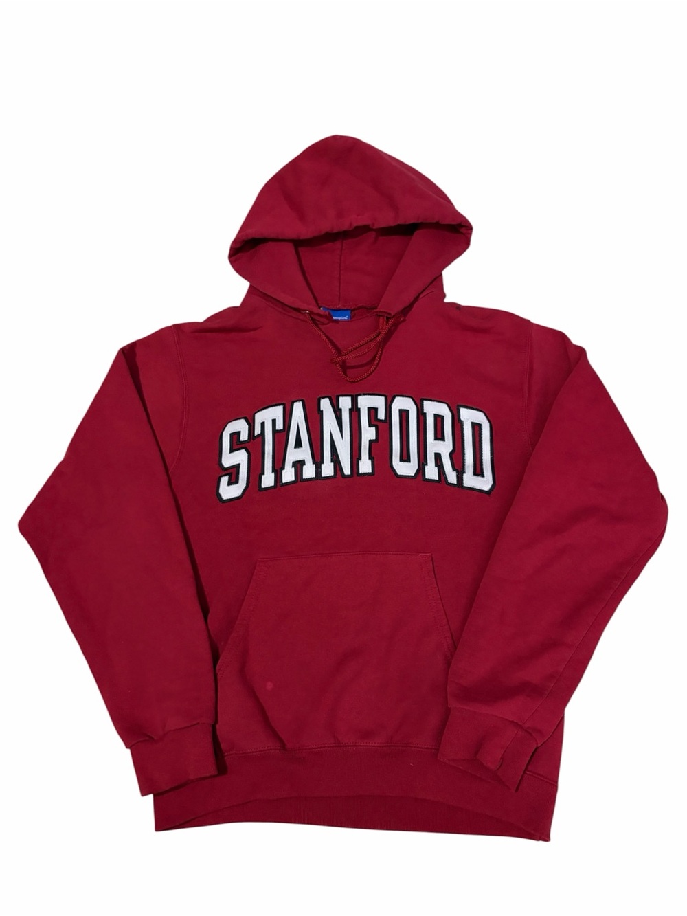 VTG Champion Stanford University Hooded Sweatshirt Men’s Small Spell Out Y2K